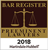 Bar Register Preeminent Lawyers 2018